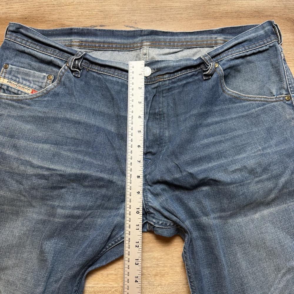 Diesel Jeeves Jeans Men 38x32 Blue Relaxed Straight Baggy Fit Hip Hop Italy Y2K - Picture 11 of 14